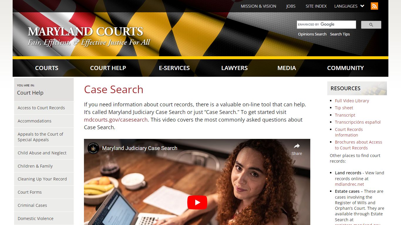 Case Search | Maryland Courts - courts.state.md.us